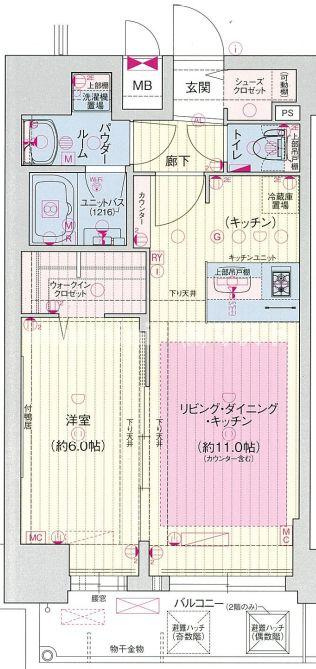 プレサンス梅田東クォーレの間取り