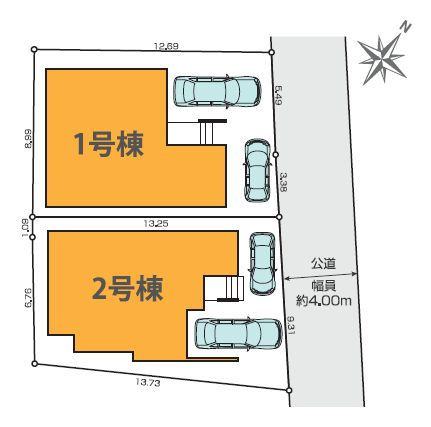【区画図】 | 西東京市ひばりが丘北４丁目　新築戸建て　１号棟 | ひばりが丘駅徒歩5分の好立地に全2棟が誕生です！