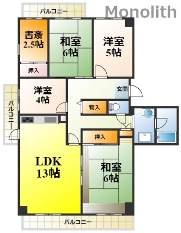 光明池駅前４号棟の間取り