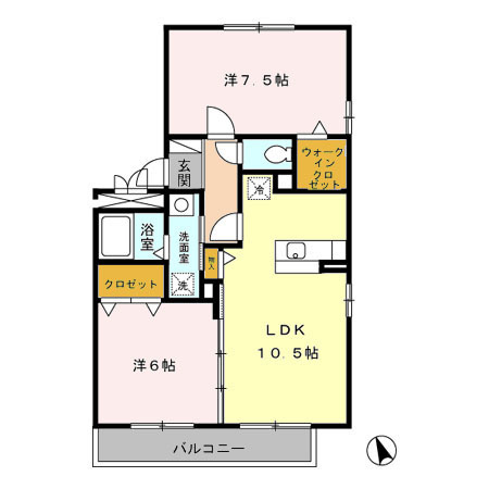 【間取り】 | リビングタウン三ツ木 C