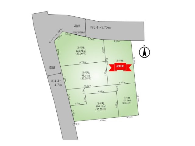 福岡市早良区原8丁目第1-5棟（2号棟）の区画図|配置図（2号棟）