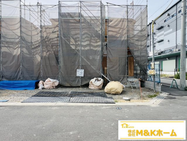 知多市新知字南新生　全6棟　A号棟の外観|Ｒ8.9.20撮影　外壁サイディング貼り♪