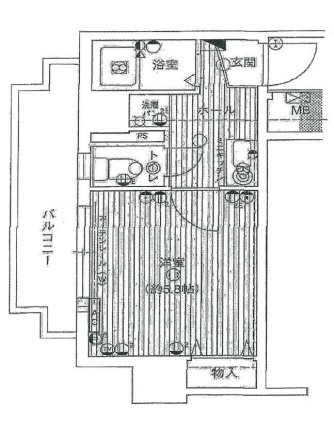大阪市中央区上町１丁目の賃貸マンションの間取り