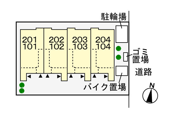 カーサグロリアⅡの区画図
