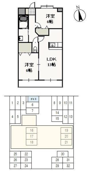 プレジール奥田 の間取り