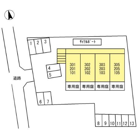 ハイライズ遠藤の区画図