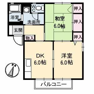 カトレアハイツ　Ｂ棟 の間取り