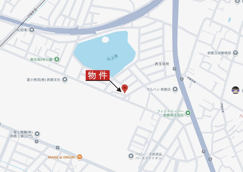 鈴鹿市南玉垣町《2号棟》の地図|広域Map