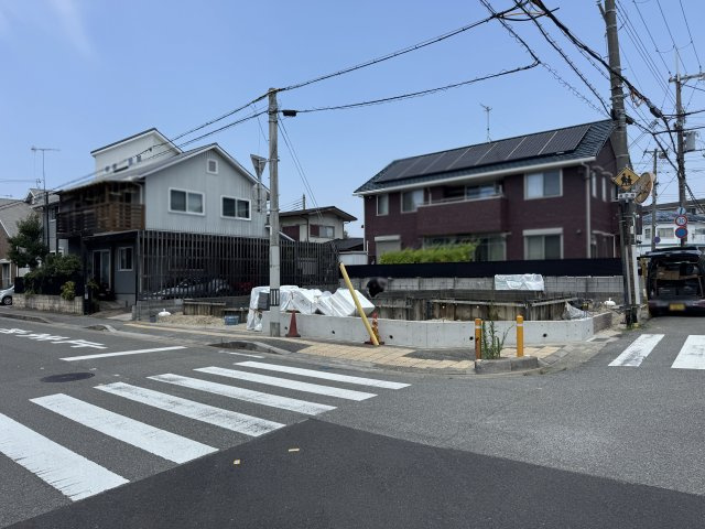 明石市西明石町２丁目新築戸建１号棟の前面道路含む現地写真|2026年7月20日撮影