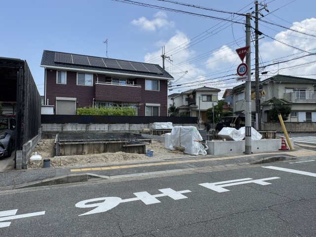 明石市西明石町２丁目新築戸建１号棟の前面道路含む現地写真|2026年7月20日撮影