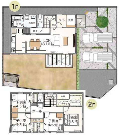 宇土市高柳町の中古一戸建の間取り