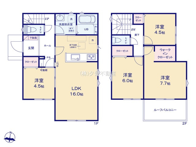 《仲介手数料無料》桜区大字大久保領家422-14新築一戸建てリナージュの間取り
