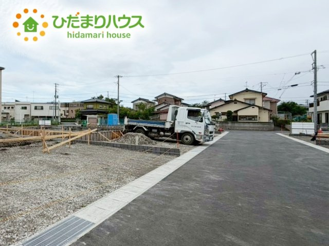 いわき市平城東1丁目第1　新築戸建　9号棟の前面道路含む現地写真|スーパー至近で、お買い物に便利な立地です(#^^#)