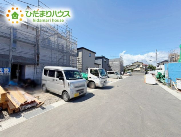 いわき市平城東1丁目第1　新築戸建　9号棟の前面道路含む現地写真|スーパー至近で、お買い物に便利な立地です(#^^#)
