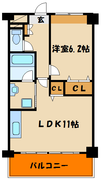 ボヌール有瀬の間取り