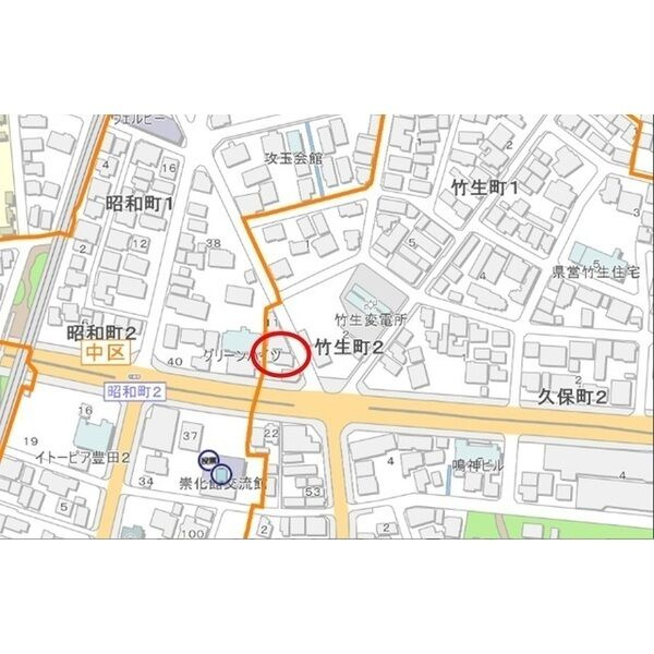 竹生町2丁目借地の地図