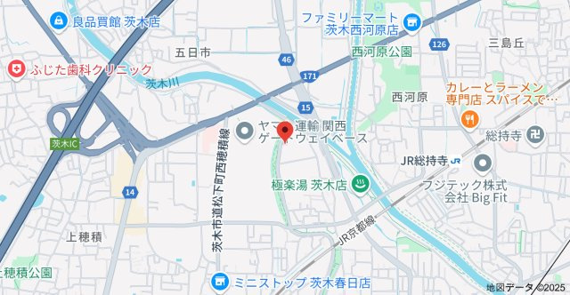 ジェイグランエル茨木の地図