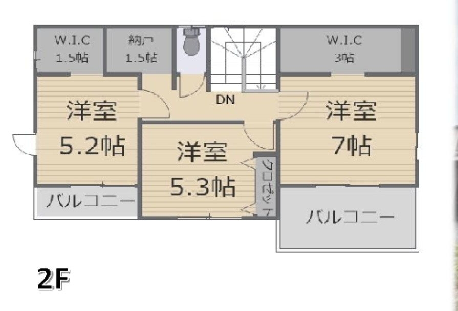 栃木市神田町　中古戸建の間取り