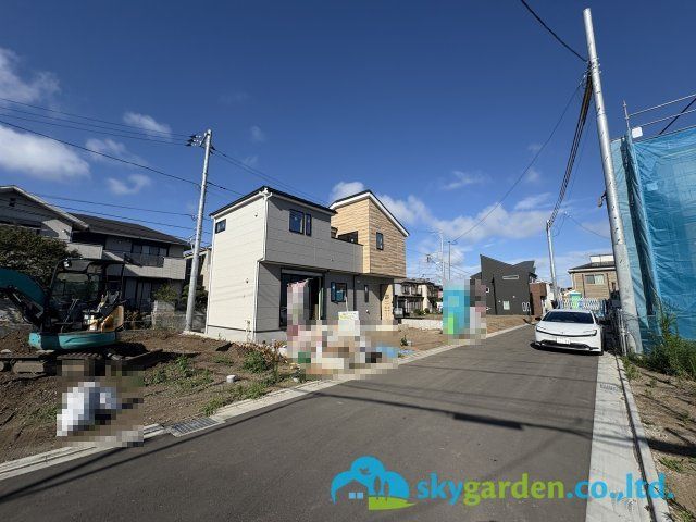 藤沢市高倉３期　新築戸建　全１棟の前面道路含む現地写真|前面道路含む現地写真です