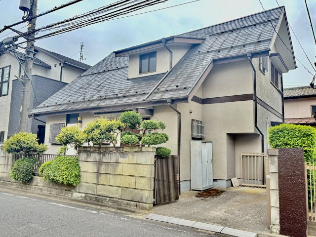 敷地面積48坪　売地　川越市上戸新町の外観|古家あり(木造スレート萱92.13㎡）S53.11築
現況渡し