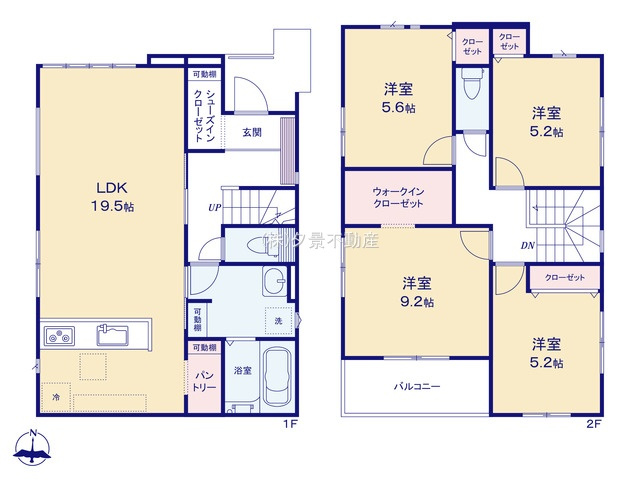 《仲介手数料無料》桜区町谷３丁目20-41新築一戸建てリガーレの間取り