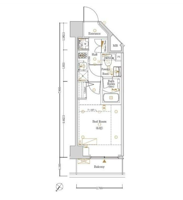 Log登戸station westの間取り