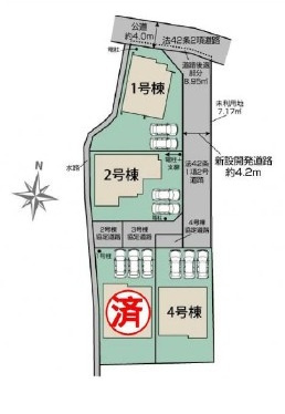 坂戸市元町新築戸建の区画図