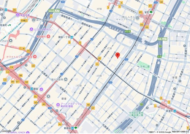プレリー銀座ビルディング（プレリギンザビル）の地図