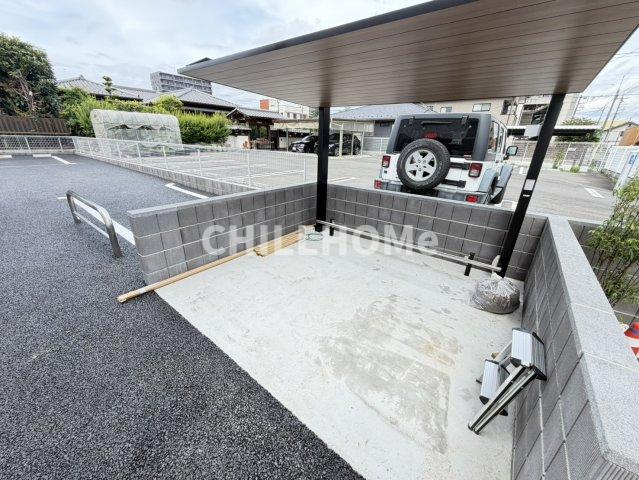 ユイエーム伊勢崎の駐車場|当社、チルホームのHPもご覧ください(^^)/物件情報多数♪