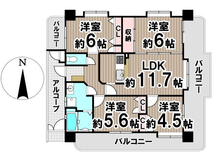 アムール長者原駅前の間取り|※間取り図と現況が異なる場合には、現況を優先いたします。