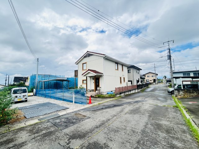 新築　前橋市富士見町時沢　2号棟の前面道路含む現地写真|現地写真　北側接道幅員約6.2ｍ
