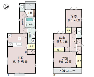 千葉市花見川区宮野木台四丁目　新築分譲住宅A号棟