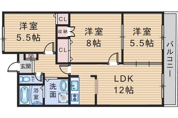 アビタシオン３の間取り