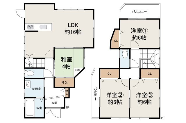 泉南郡忠岡町馬瀬3丁目　中古戸建の間取り