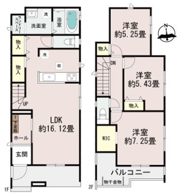 沖縄市知花（全5棟）の間取り|D号棟　3890万円