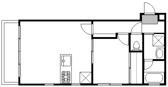 HouseK　南東角部屋　全室エアコン　オートロックの間取り