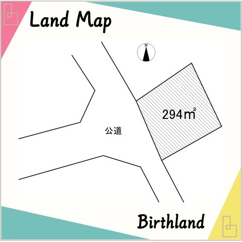 売地・住宅用地　郡山市喜久田町双又　富田小学校・富田中学校の土地図|敷地面積75.34坪！
