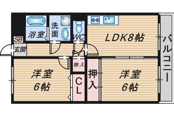 アルカディア箕輪の間取り