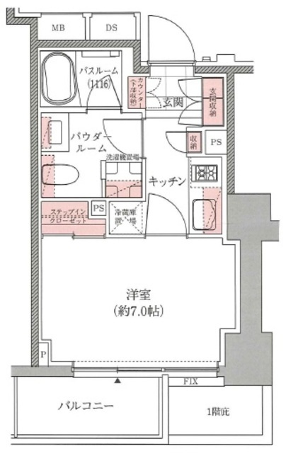 アトラス西早稲田の間取り|★西向き★
