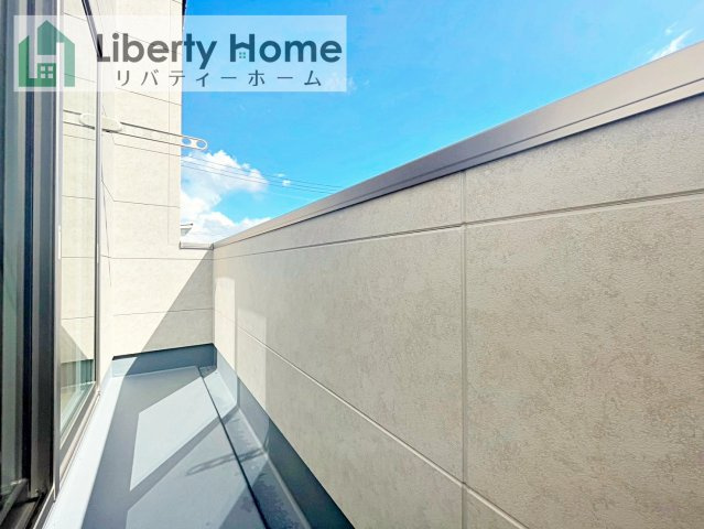 土浦市荒川沖西第2期　新築戸建　3号棟のバルコニー