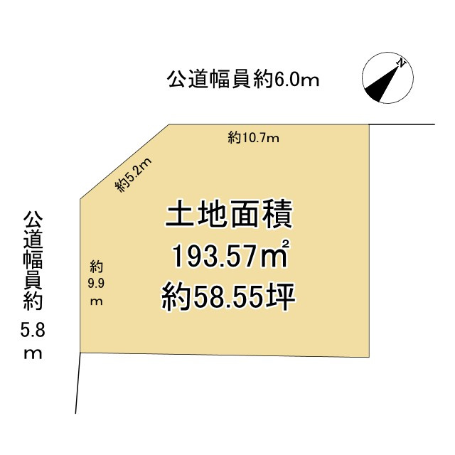 ●鈴鹿市白子3丁目 売土地の土地図