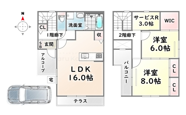 【間取り】 | アンパサンド【名古屋市賃貸・デザイナーズ】