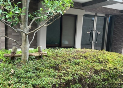 【中庭】 | 藤和ライブタウン座間 | 中庭（パティオ）とは、一つの建築物の内部に設けられた、壁などで囲われている庭のことを指します。コの字型、ロの字型が主流ですが、L字型の中庭もあります。最近では、インテリア性の高さからも人気があります。