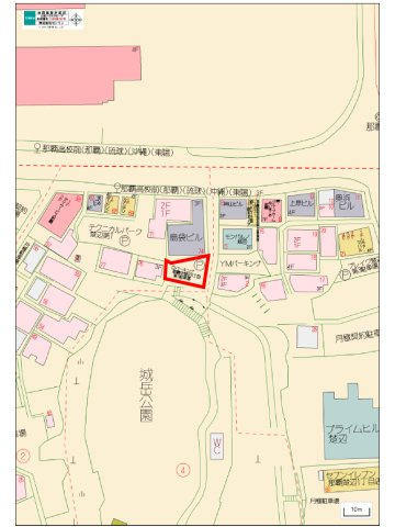 那覇市楚辺１丁目の駐車場の地図