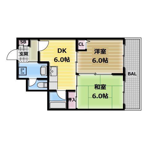 【間取り】 | 静和ハイツ | ゆったりとした間取りです。