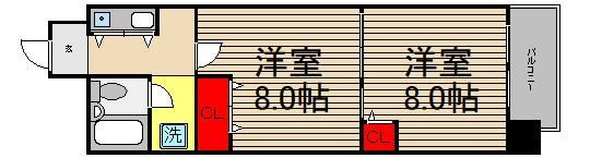 朝日プラザ西道頓堀の間取り