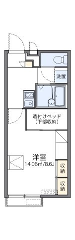 レオパレストゥルーハートの間取り