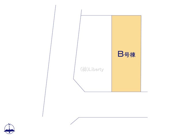 守谷市松ヶ丘6丁目　新築戸建　B号棟の区画図