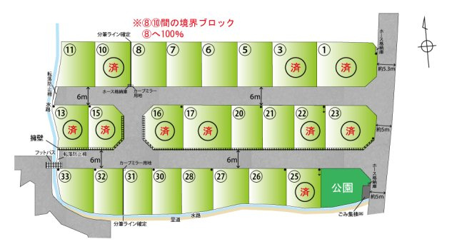 ライフフィールド岩出森の区画図