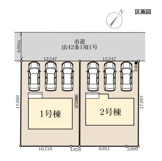 鹿嶋市宮下第8　新築戸建　2号棟の区画図
